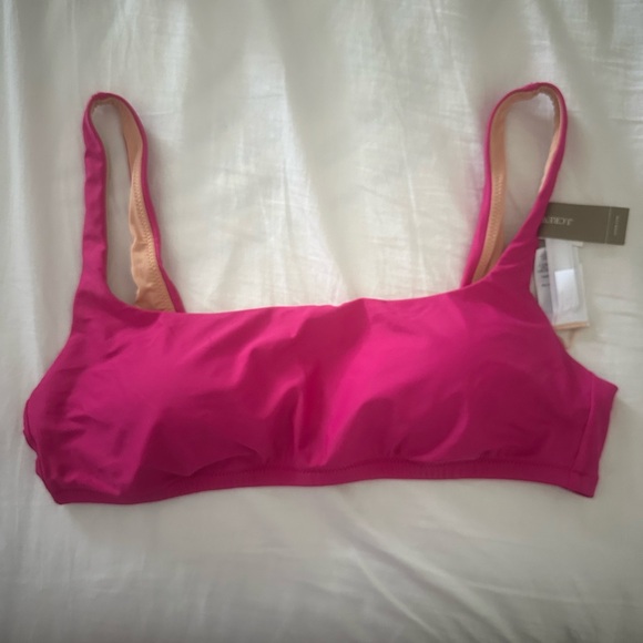 J. Crew Squareneck Bikini Top Size Large - Picture 1 of 3